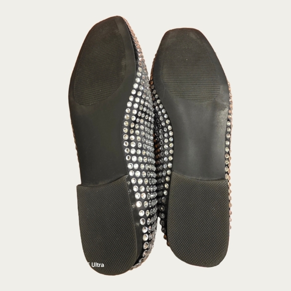 Steve Madden DELPHINE Black and Silver Studded Flats, SZ 10 - Picture 10 of 10